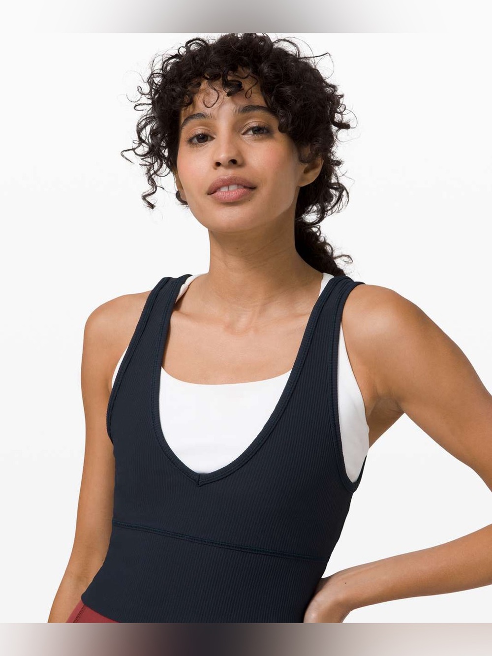 Lululemon “ Power Pivot Tank Ribbed” size 4